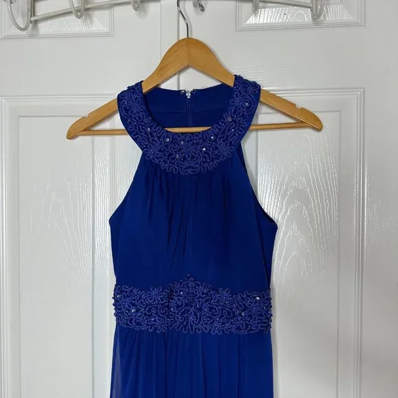 Women's One by Eight Royal Blue Halter Gown US Size 4 - Picture 13 of 15